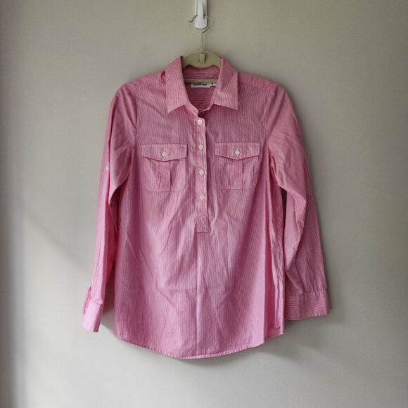 VINEYARD VINES Pullover Shirt | 1/2 Button Down, Collar, Roll Tab | Women's 2 - Picture 1 of 10